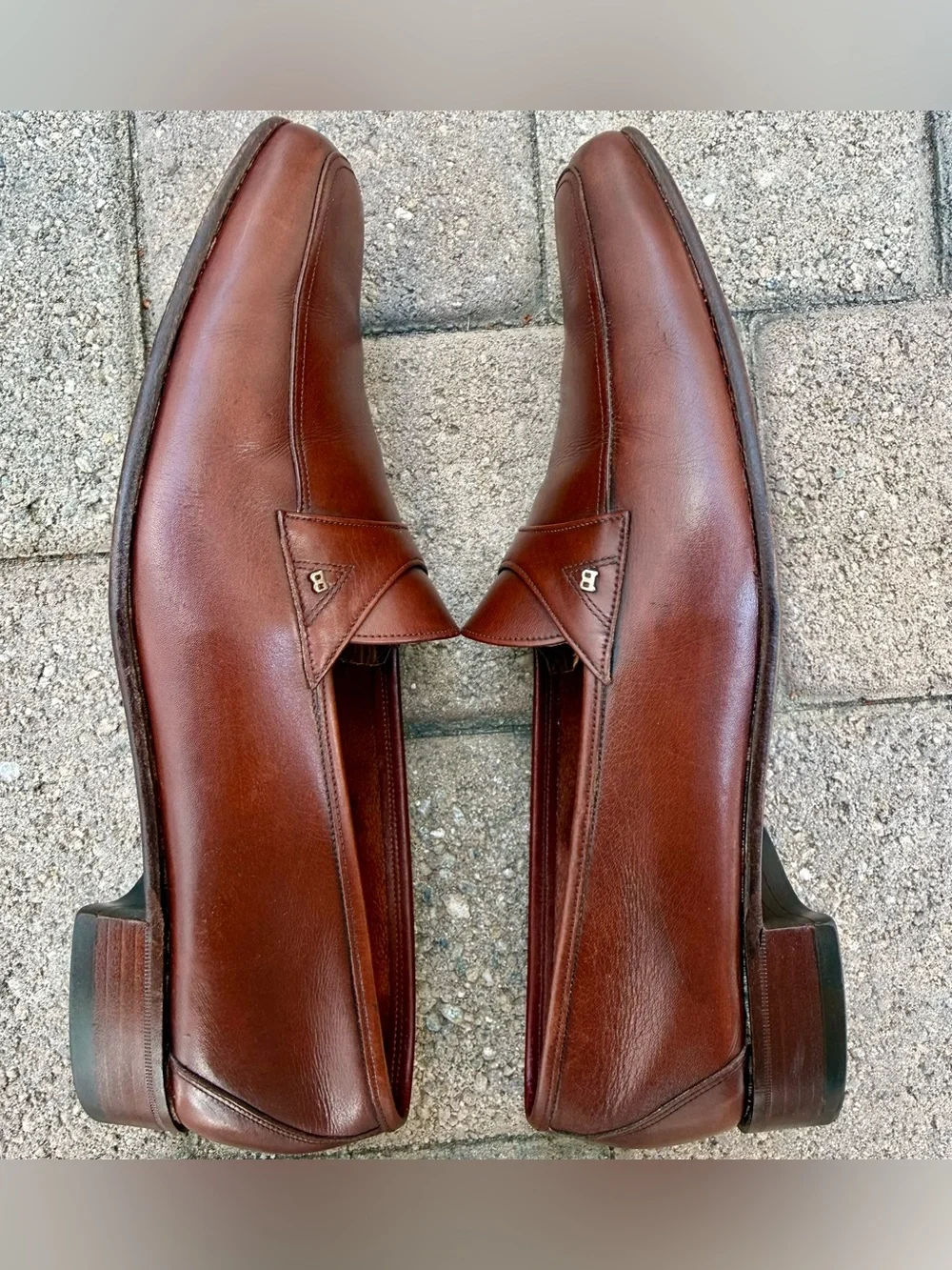Vintage Bally Continentals Laurence Swiss Made Leather Loafers Mens 10 M